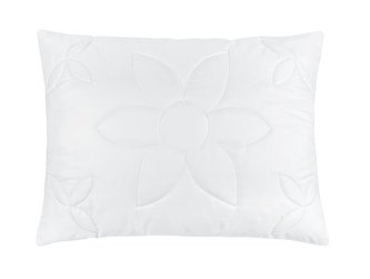 Polštář KVĚT - bílá - 80x80 cm (výplň 800g)