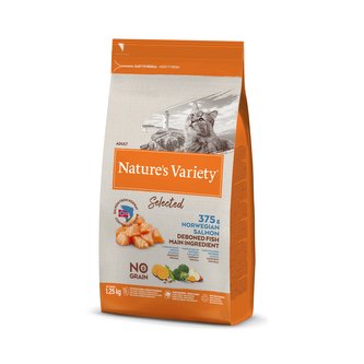 Nature´s variety select. cat s lososem 1,25kg