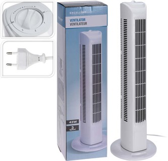 Ventilátor sloupový 80 cm bílá