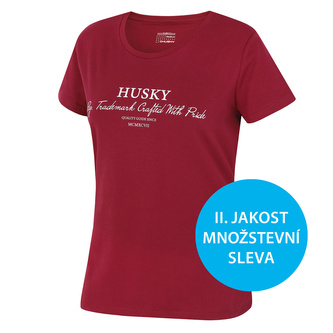 Dámské bavlněné triko Tee Pride L tm. vínová - S
