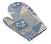 Kuchyňská chňapka - patchwork modrý - chňapka 28x18 cm