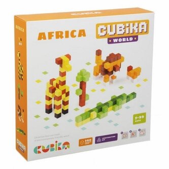CUBIKA 15306 Pixel Afrika - dřevěná 3D stavebnice 200 kostiček