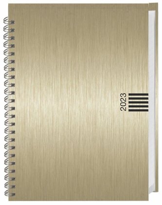 Wochen-Cheftimer A5, Alu gold 2023