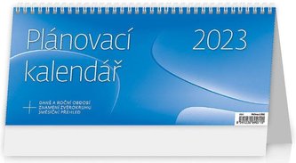 Kalendář stolní 2023 - Plánovací kalendář MODRÝ
