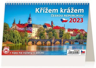 Kalendář stolní 2023 - Křížem krážem Českou republikou