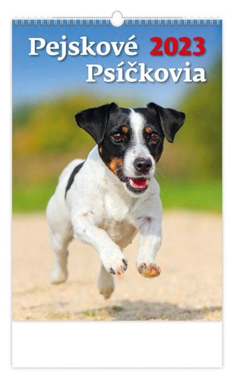 Kalendář nástěnný 2023 - Pejskové/Psíčkovia