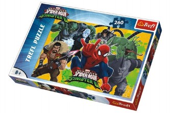 Puzzle Spiderman vs Sinister 6 Disney 260 dílků 60x40cm v krabici 40x27x4cm