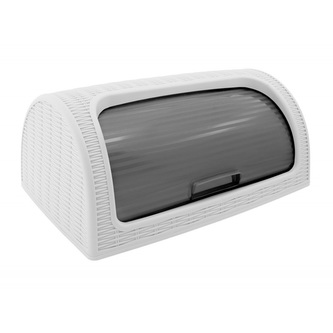 Chlebovka plast 41,5x27x18cm  RATAN bílá