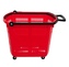 Košík nákupní do samoobsluhy na kolečkách, červený