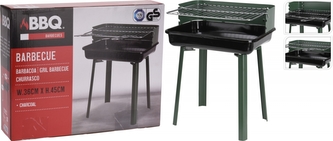 BBQ gril na dřevěné uhlí 45x36x31 cm, zelený