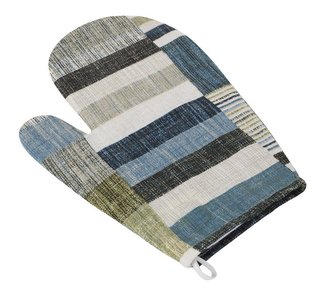 Kuchyňská chňapka - dlaždice modrošedé - chňapka 28x18 cm