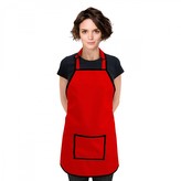 Kuchyňská voděodolná zástěra JOVITA červená/černá 64x72 cm Mybesthome