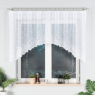 Dekorační oblouková krátká záclona KAROLINA bílá 300x130 cm MyBestHome