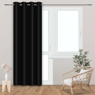 Dekorační závěs s kroužky COLOR 250 černá 140x250 cm (cena za 1 kus) MyBestHome