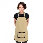 Kuchyňská voděodolná zástěra JOVITA béžová/černá 64x72 cm Mybesthome