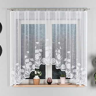 Dekorační oblouková krátká záclona ARALIA 160 bílá 300x160 cm MyBestHome