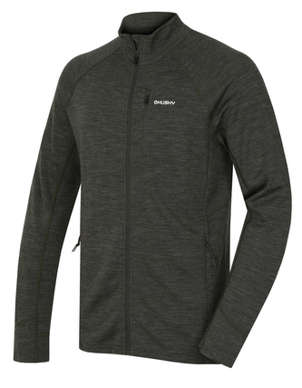 Pánská mikina z merino vlny Alou M khaki - XXL