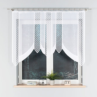 Dekorační oblouková krátká záclona BERBERA 160 bílá 160x120 cm MyBestHome