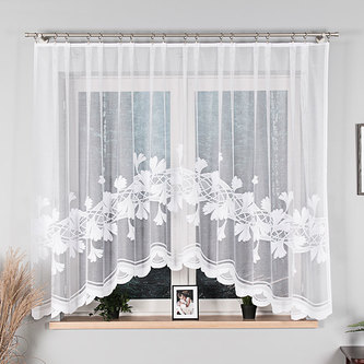 Dekorační oblouková krátká záclona GIRONA 160 bílá 300x160 cm MyBestHome