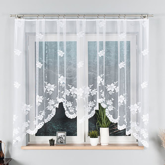 Dekorační oblouková krátká záclona IRENA bílá 310x160 cm MyBestHome