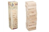 Hra Jenga věž maxi dřevo 60ks dřevěných dílků hlavolam v krabici 13x51x13cm