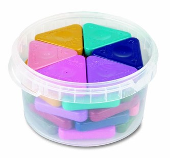 Voskovky trojboké MAGIC PASTEL, sada 30ks (3 x 10 barev)