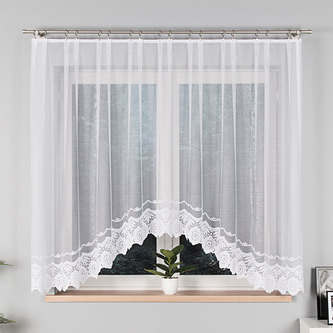 Dekorační oblouková krátká záclona DORIANA 160 bílá 400x160 cm MyBestHome