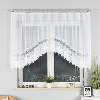 Dekorační oblouková krátká záclona MODESTA 120 bílá 250x120 cm MyBestHome