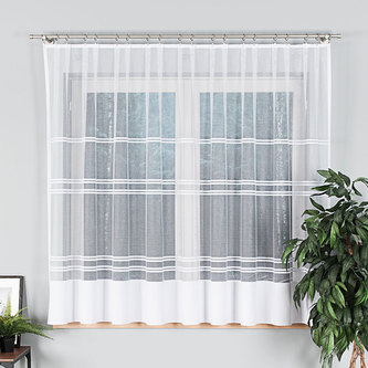 Dekorační vzorovaná záclona SYLWIA LINE 160 bílá 300x160 cm MyBestHome