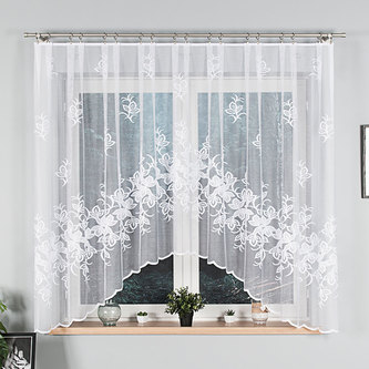 Dekorační oblouková krátká záclona LILIANA 160 bílá 300x160 cm MyBestHome