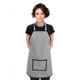 Kuchyňská voděodolná zástěra JOVITA šedá/černá 64x72 cm Mybesthome