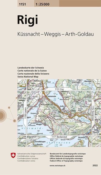 Swisstopo 1 : 25 000 Rigi