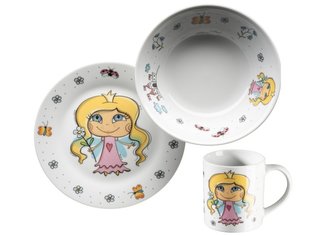 Souprava jídelní dětská PRINCEZNA 3 dílná