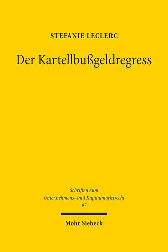 Der Kartellbußgeldregress