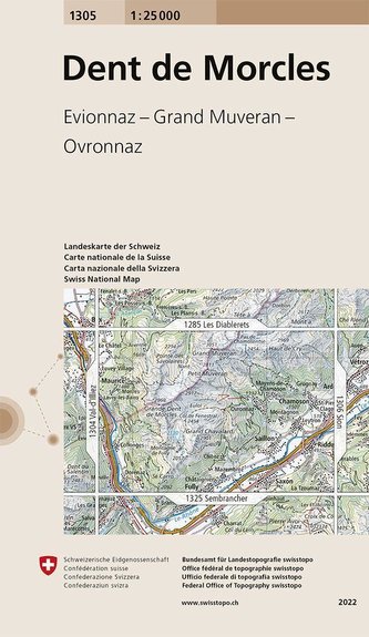 Swisstopo 1 : 25 000 Dent de Morcles