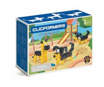 Clicformers Black & Yellow Brave Friends 74 elementy