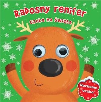 Ruchome oczka Radosny renifer czeka na święta