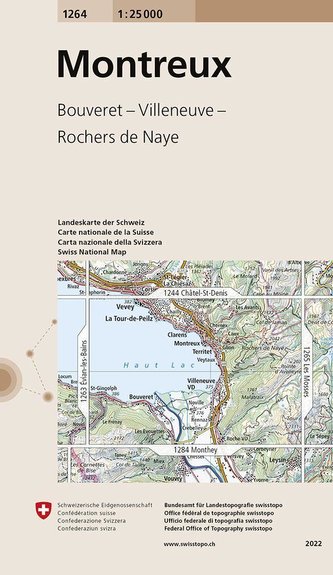 Swisstopo 1 : 25 000 Montreux