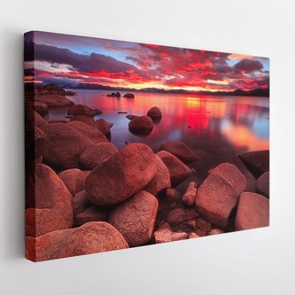 Obraz na plátně MOUNTAIN LAKE 120x80 cm Mybesthome