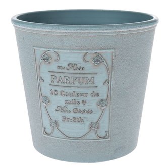 Obal na květináč 18,5x20 cm světle modrý plast