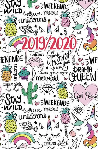 Diář 2019-2020: Jednorožec, kaktus.../školní