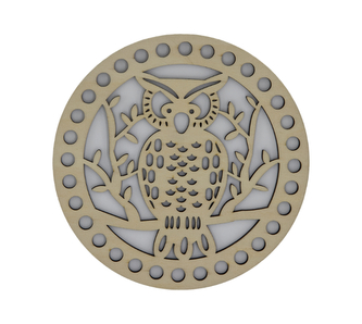 Dno - víko překližkové - přírodní - 15cm průměr / otvory 6mm