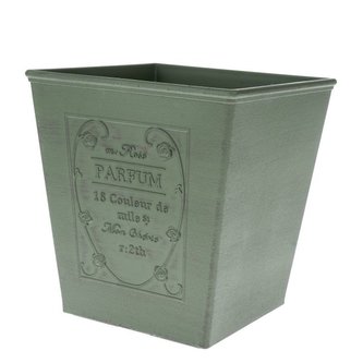 Obal na květináč hranatý 23x24,5 cm zelený