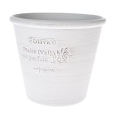 Obal na květináč 23,5x21 cm bílý plast