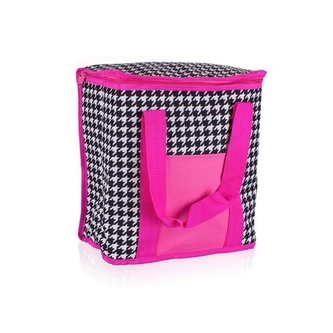 Chladící taška 34x17x34cm 20L černá/bílá/růžová