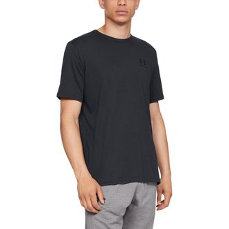 Tričko Sportstyle Left Chest SS Black - Under Armour - Velikost: M