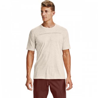 Tričko All Over Wordmark Brown - Under Armour - Velikost: S