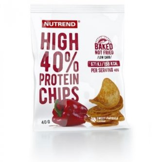 High Protein Chips - Nutrend - sůl - 6 x 40 g