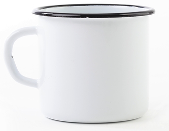 Hrnek smalt Olymp 400 ml/8 cm bílý II jakost