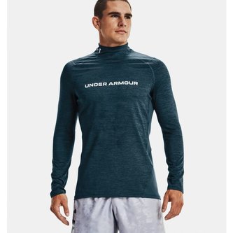 Pánské tričko ColdGear Armour Fitted Twst Blue - Under Armour - Velikost: XXL
